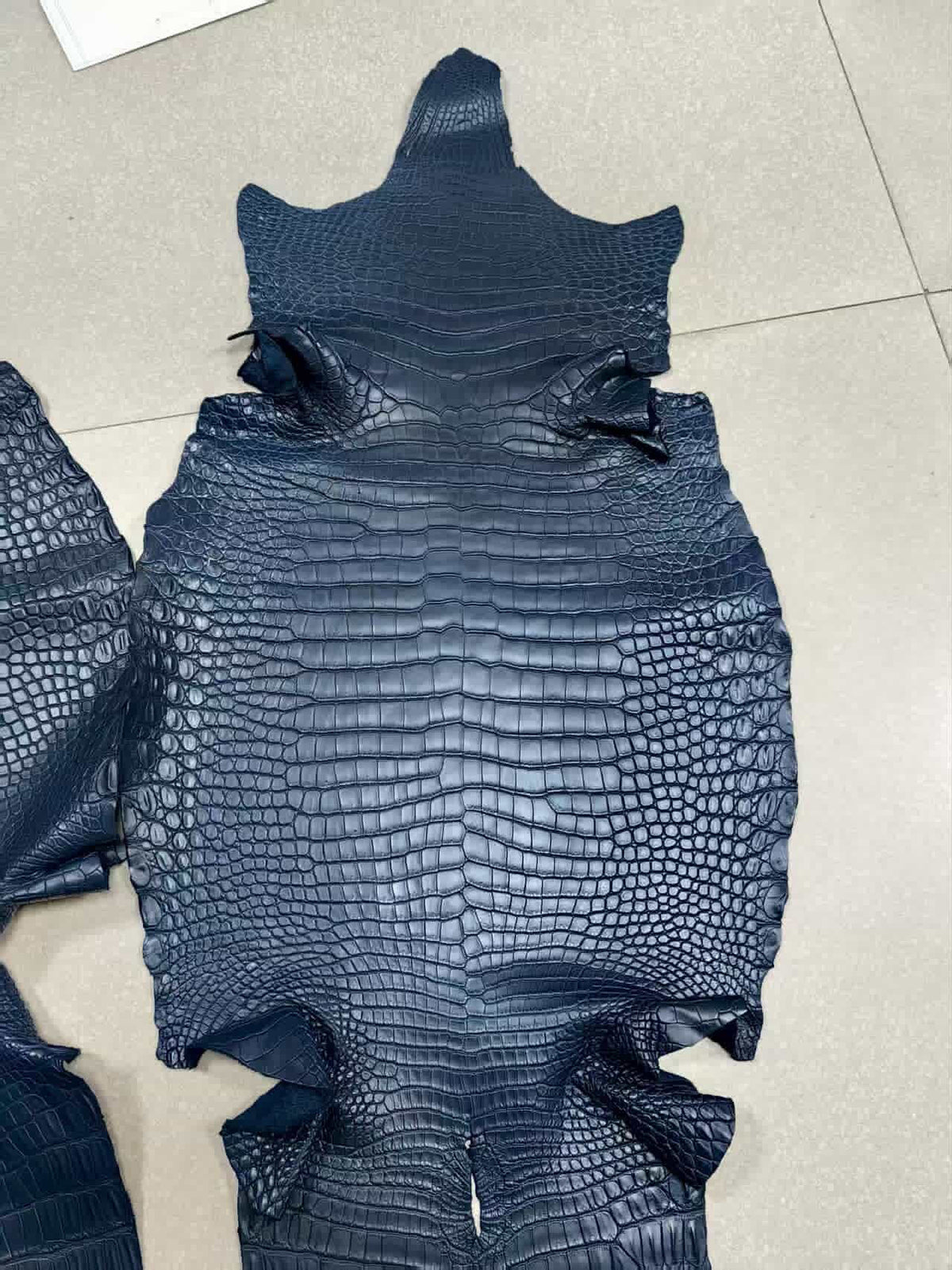 Preorder Crocodile Leather Large Tote Bag Dark Blue