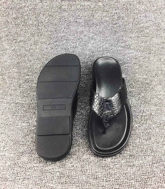 Crocodile Shoes Crocodile Leather Flip Flop