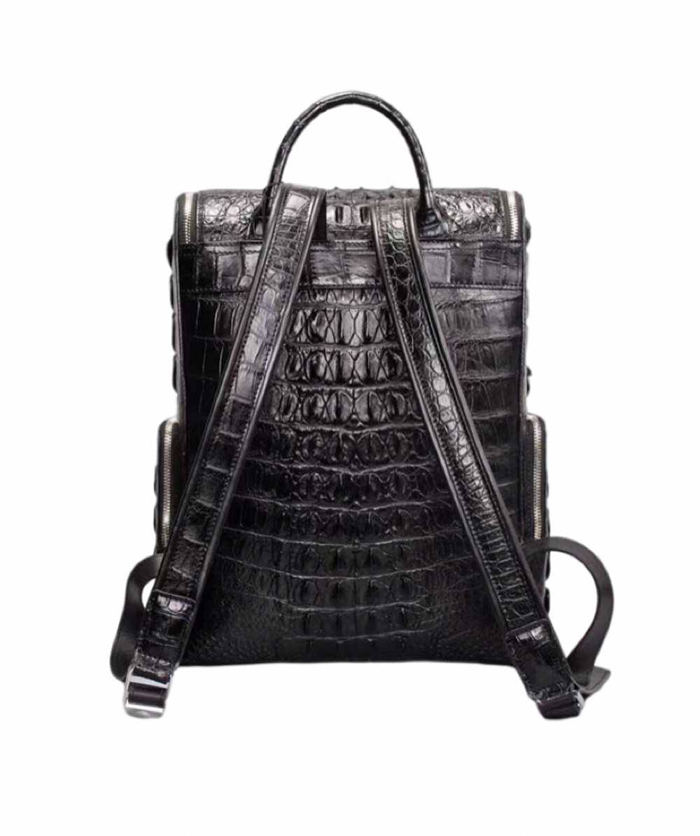 Unisex Zaino grande in pelle effetto pelle di coccodrillo