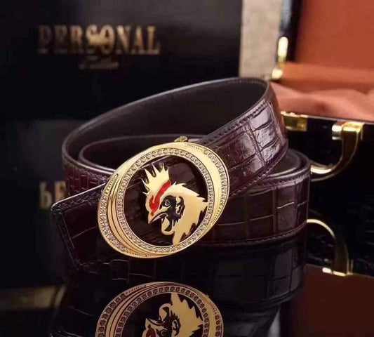 Crocodile Skin Leather Chicken Belt For Mens Belt