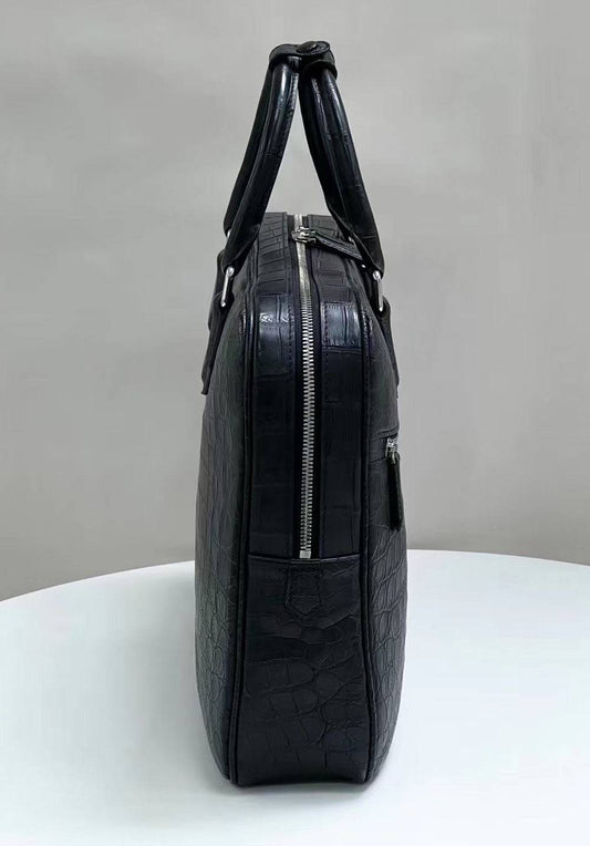 Preorder Genuine Crocodile Skin Leather Briefcase