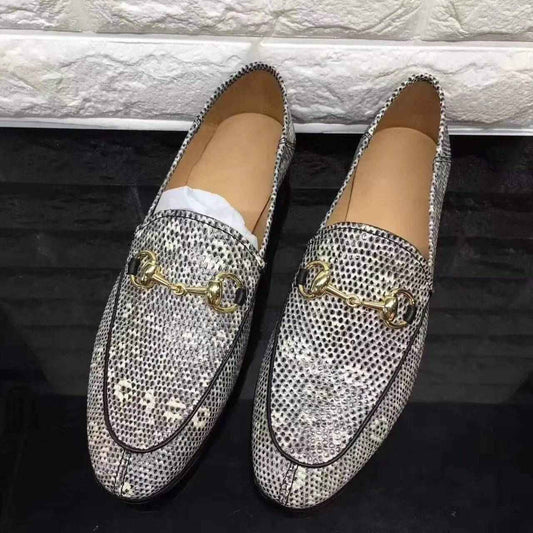 Crocodile Shoes Unisex Lizard Leather Casual Dress Slip-On Loafer Shoes