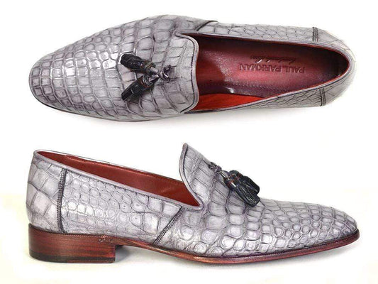 alt
Scarpe da uomo in vera pelle di pancia di coccodrillo blu scuro
