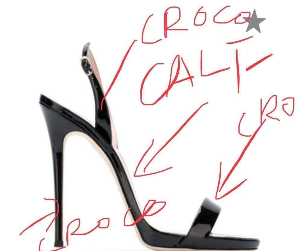 Sandali con tacco alto 10cm in pelle di ventre di coccodrillo, preordine per donna