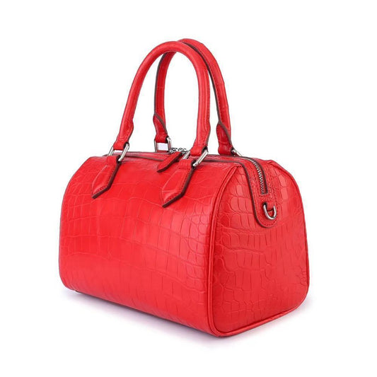 Women's Classic Genuine Crocodile Leather Speedy Satchel Bags Top Handle Boston Handbags