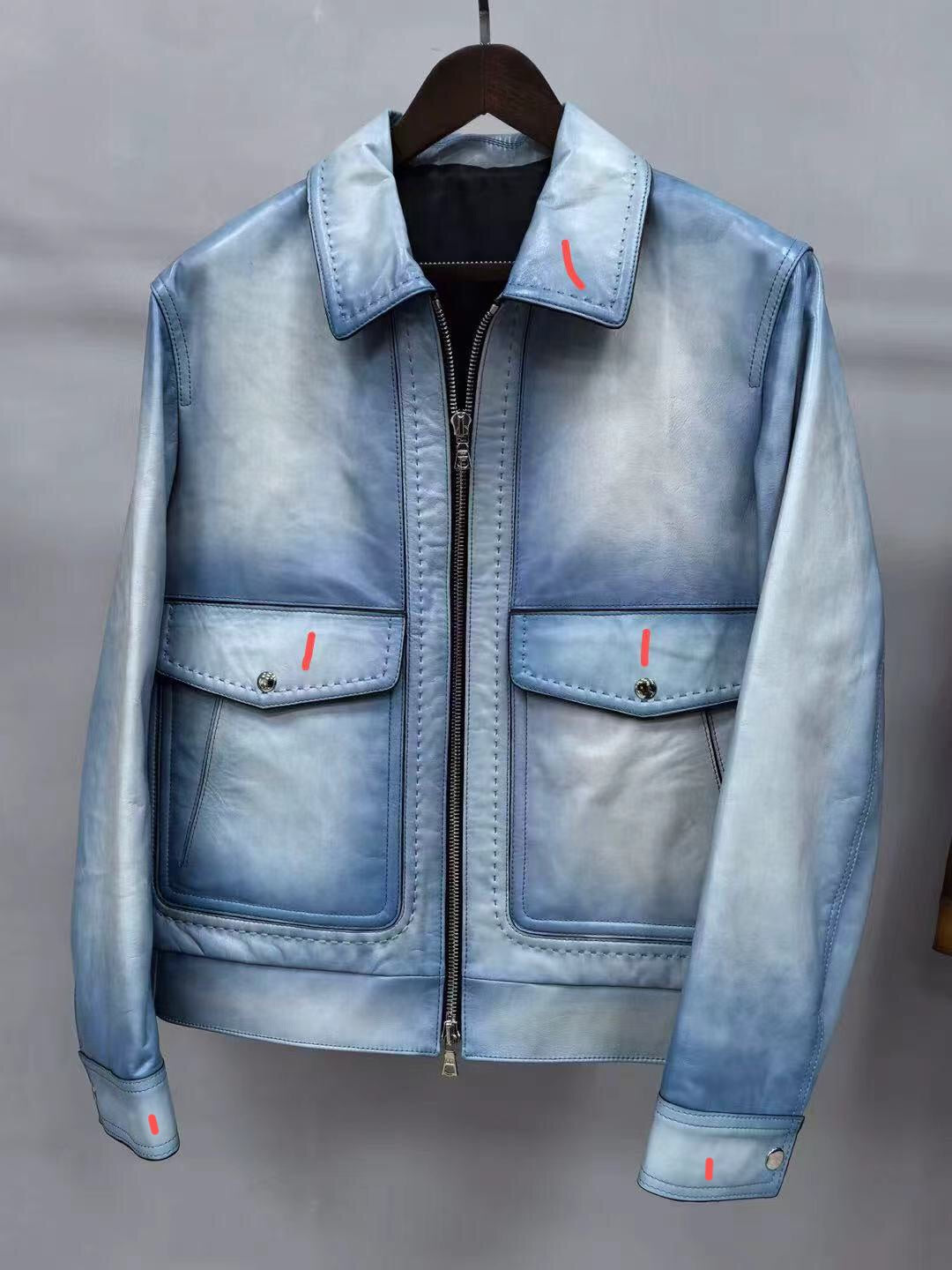 Preorder Mens Jackets , Leather Jacket, Vintage Blue Leather Jackets