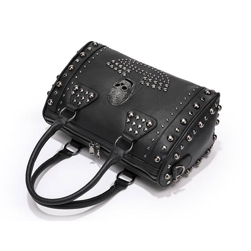 3D Crystal Skull Bag With Studded Satchels