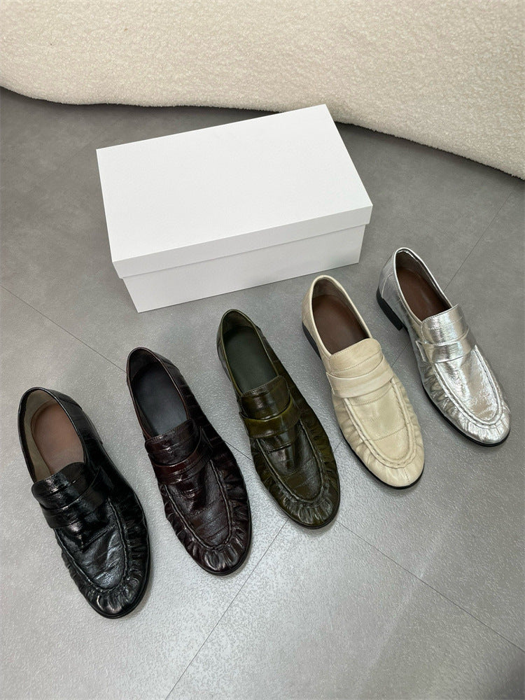 Eel Skin Loafers For Women