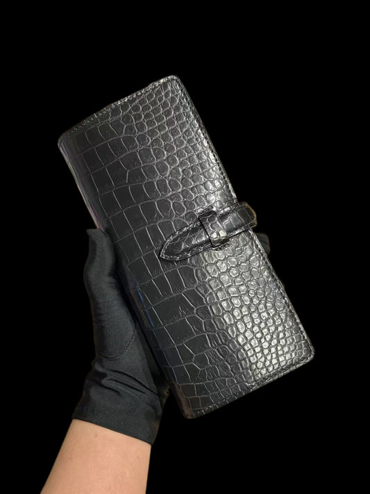Borsa portacigar in vera pelle di coccodrillo