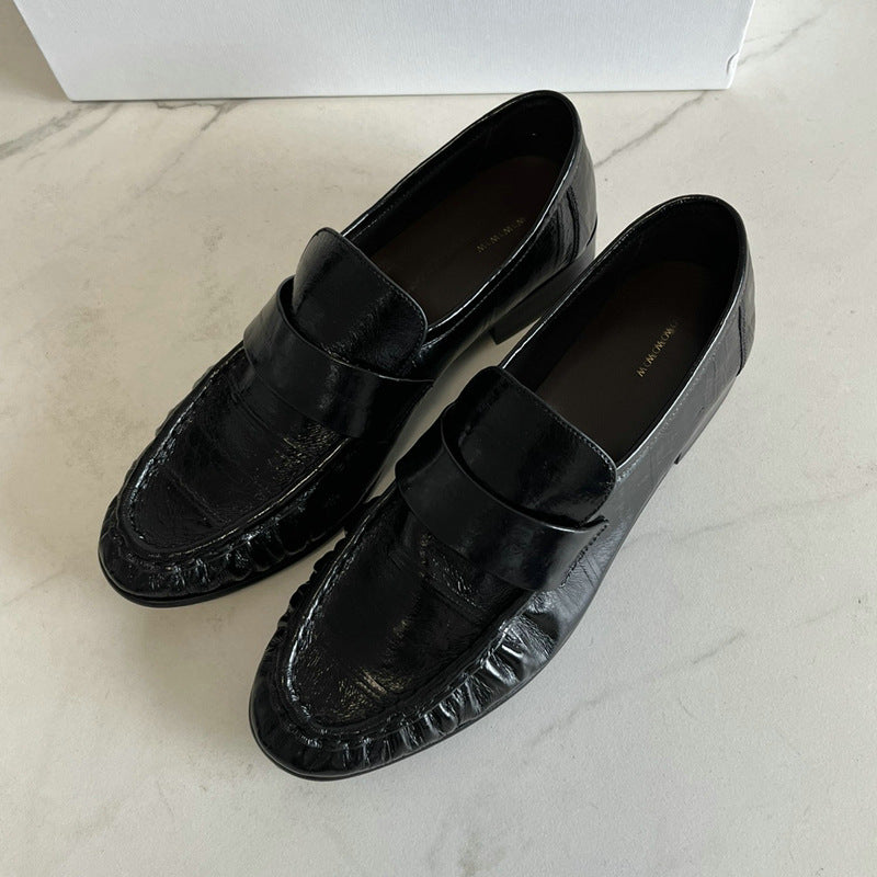 Eel Skin Loafers For Women