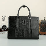 Crocodile Leather Briefcase Black & Brown