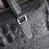 Men's  Crocodile Skin Leather Briefcase Business Document Bags Black