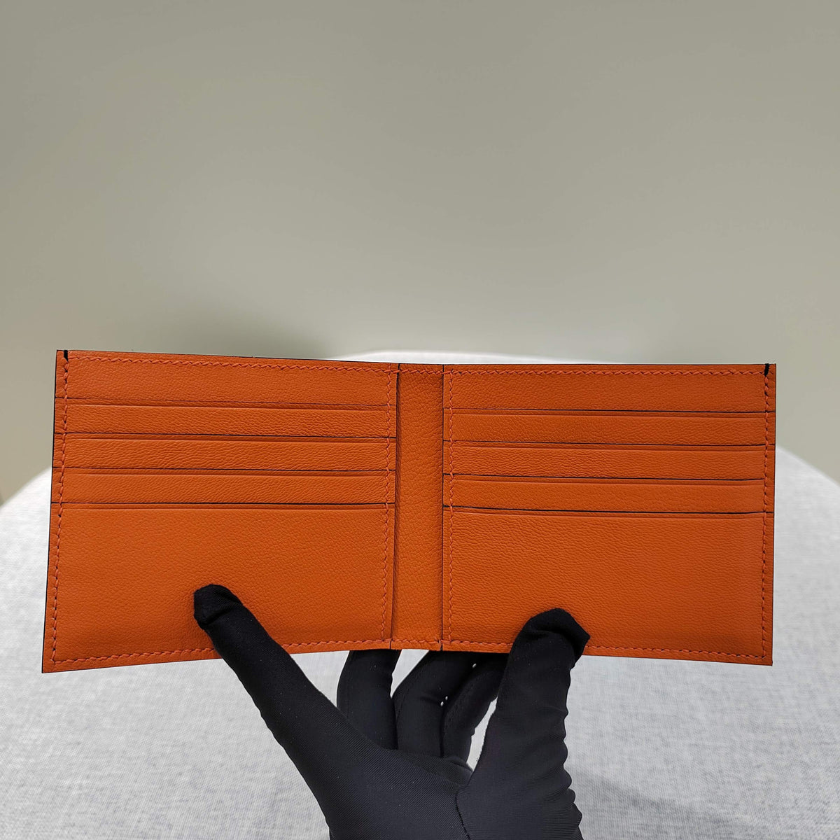 Preorder Crocodile Leather Small Bifold Wallet With Chain Loop