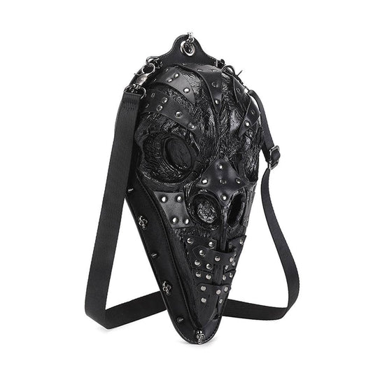 Zaino 3D, borsa moda 3D borchiata a forma di becco, borsa a spalla e a tracolla con manico a catena