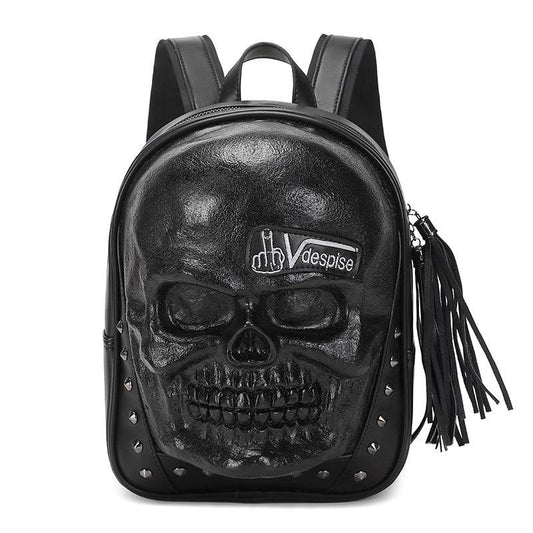 Zaino unisex 3D con teschio, zaino casual, piccolo zaino con teschio per Halloween