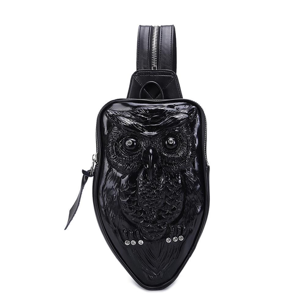 Zaino 3D, mini zaino impermeabile con gufo, borsa a tracolla e a petto