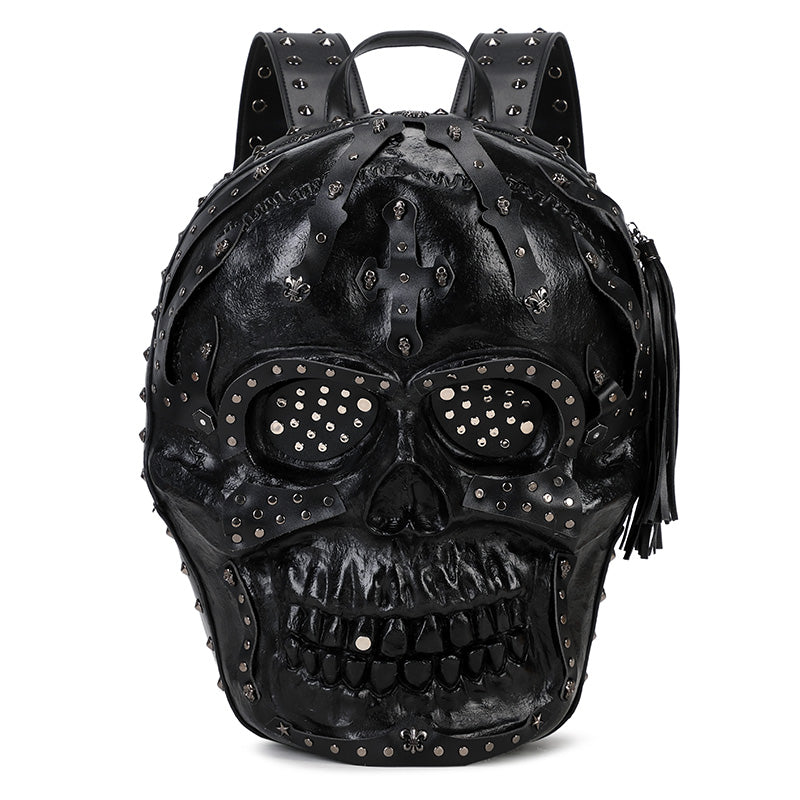 alt
Zaino 3D in pelle PU con teschio e borchie