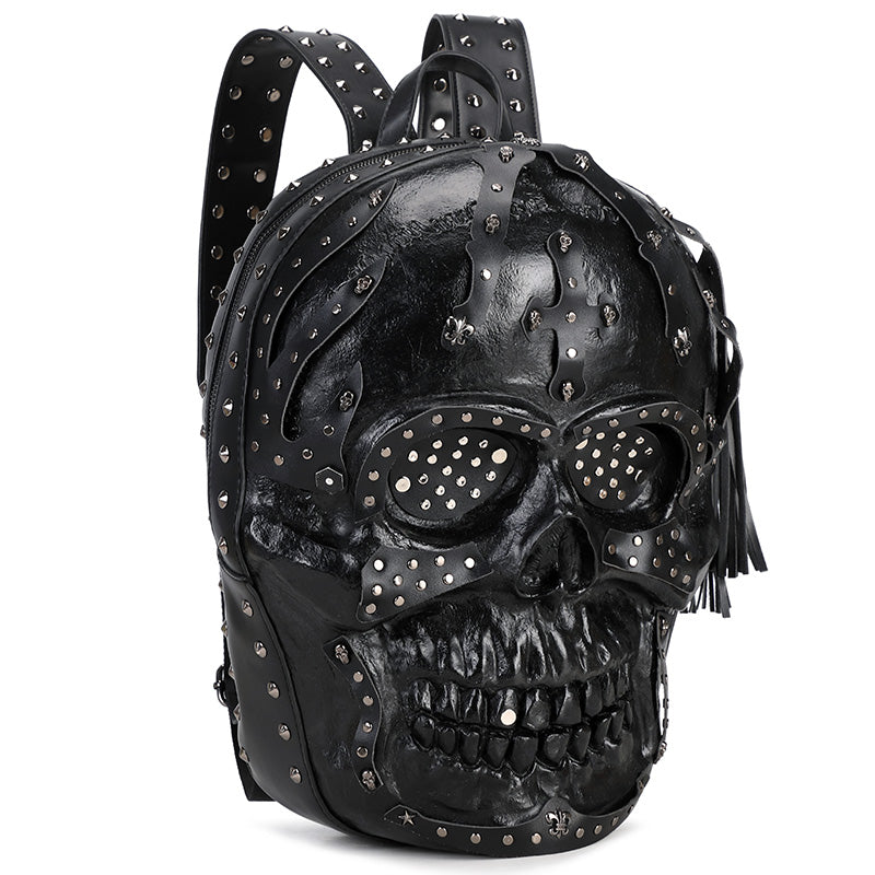 alt
Zaino 3D in pelle PU con teschio e borchie