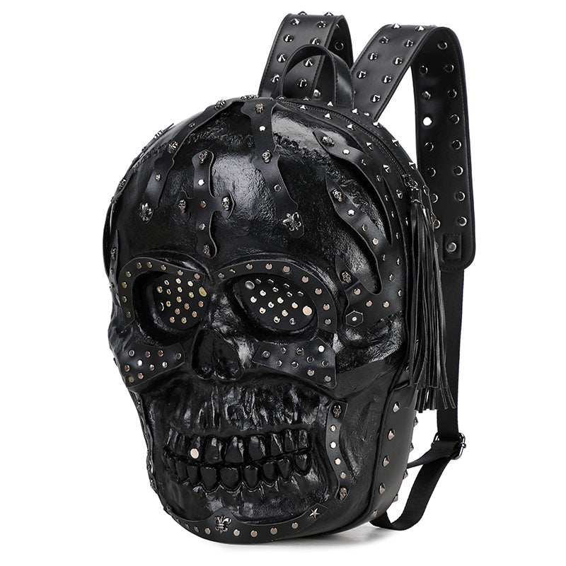 alt
Zaino 3D in pelle PU con teschio borchiato 3D