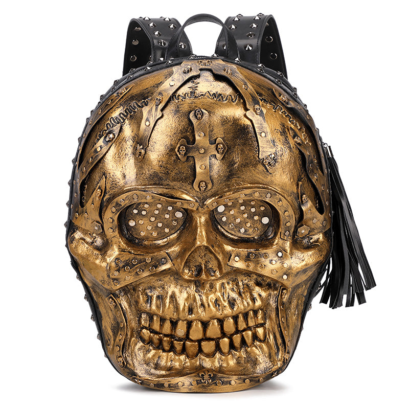 alt
Zaino 3D in pelle PU con teschio e borchie