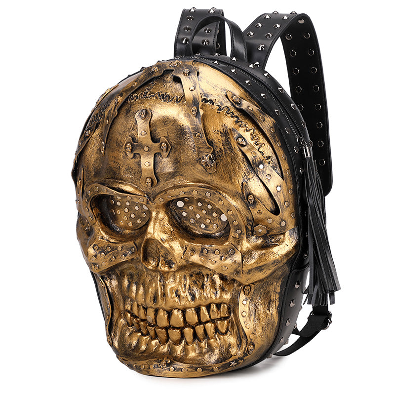 alt
Zaino 3D in pelle PU con teschio borchiato