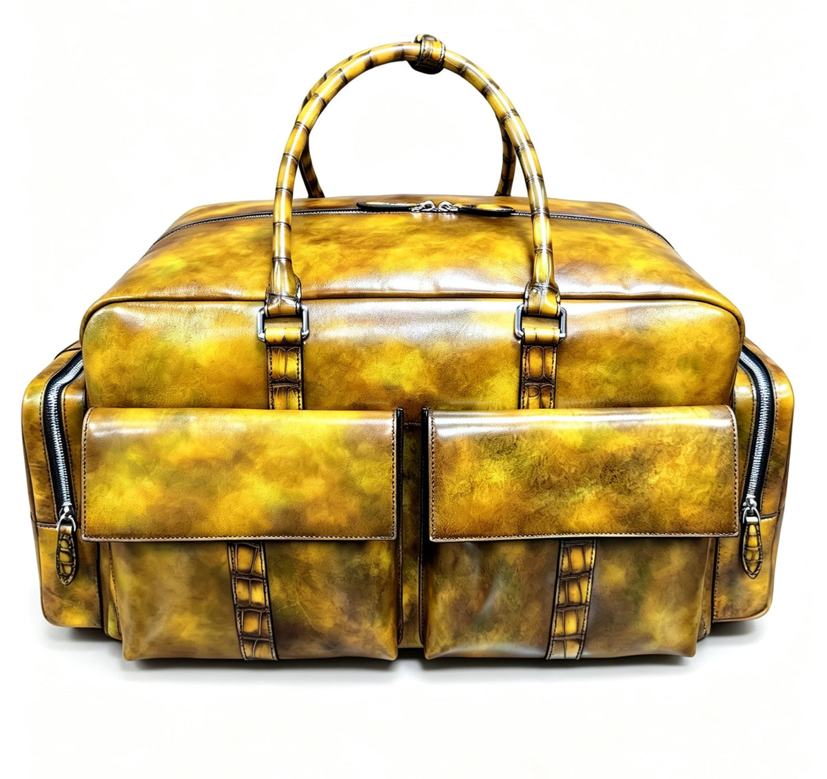 alt
Borsone da viaggio vintage in pelle unisex taglia extralarge marrone vintage