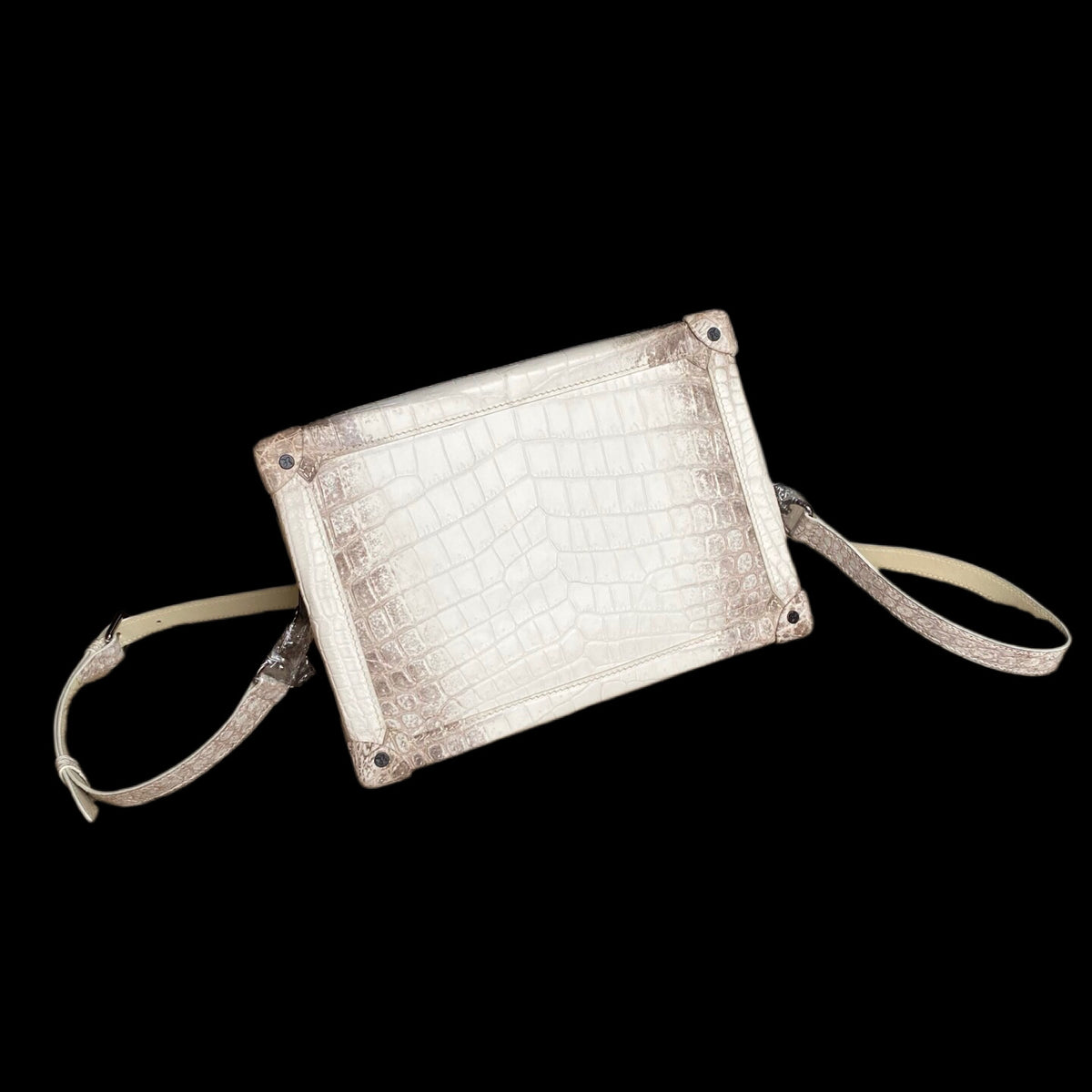 Large Trunk Box Bag, Crocodile Skin Leather Trunk Box Bag