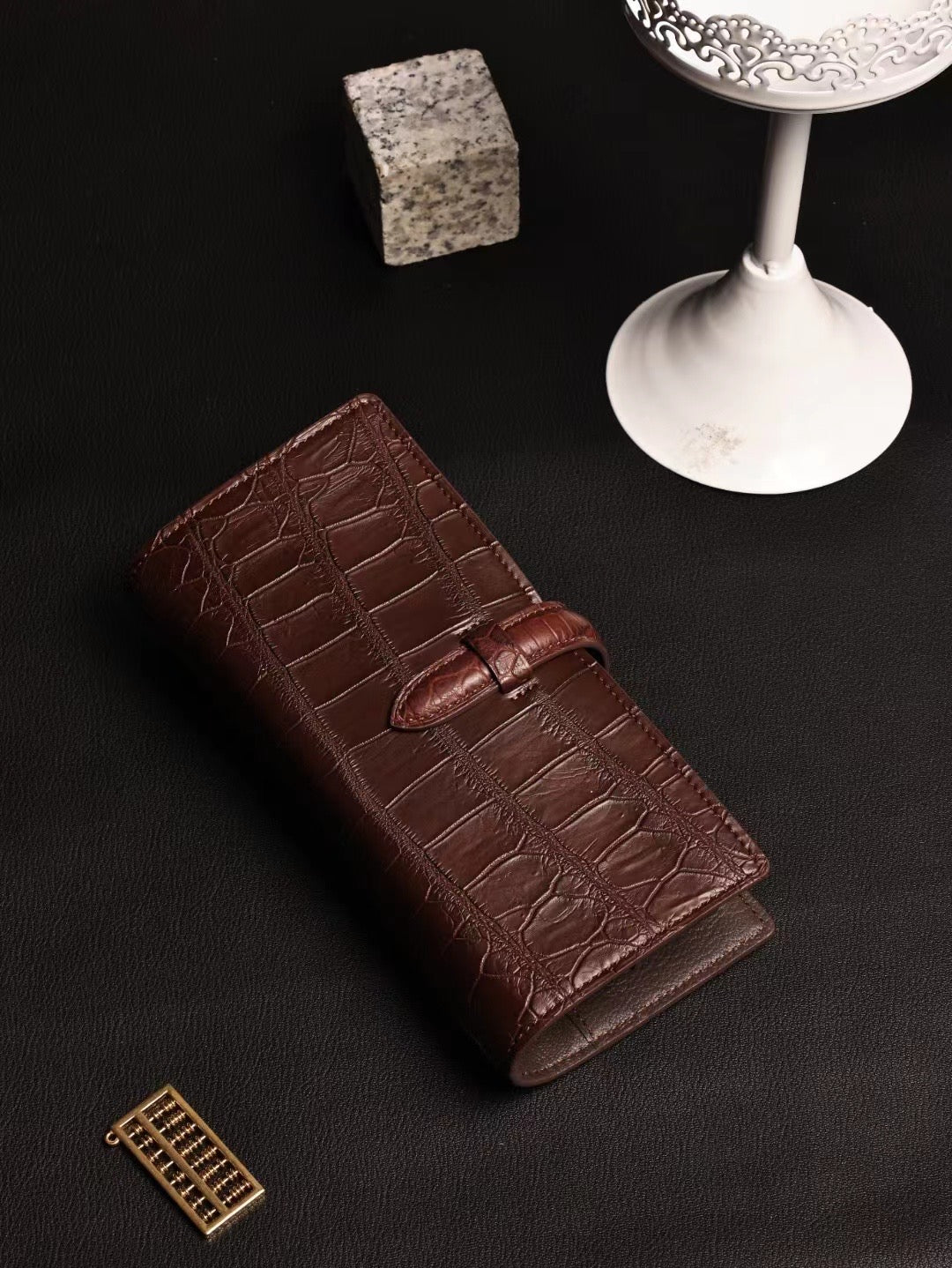 Genuine Crocodile Leather Cigar Bag