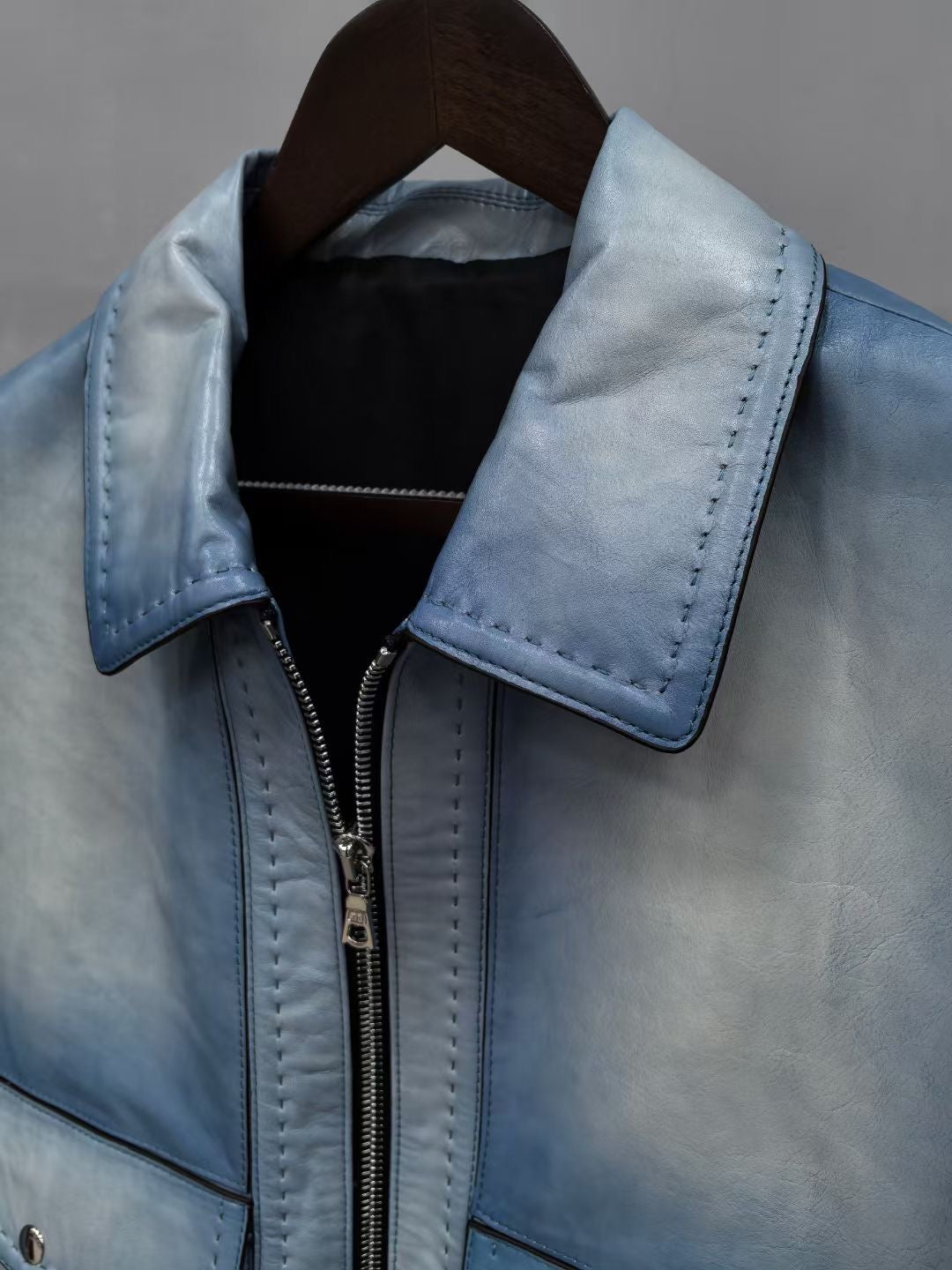 Preorder Mens Jackets , Leather Jacket, Vintage Blue Leather Jackets