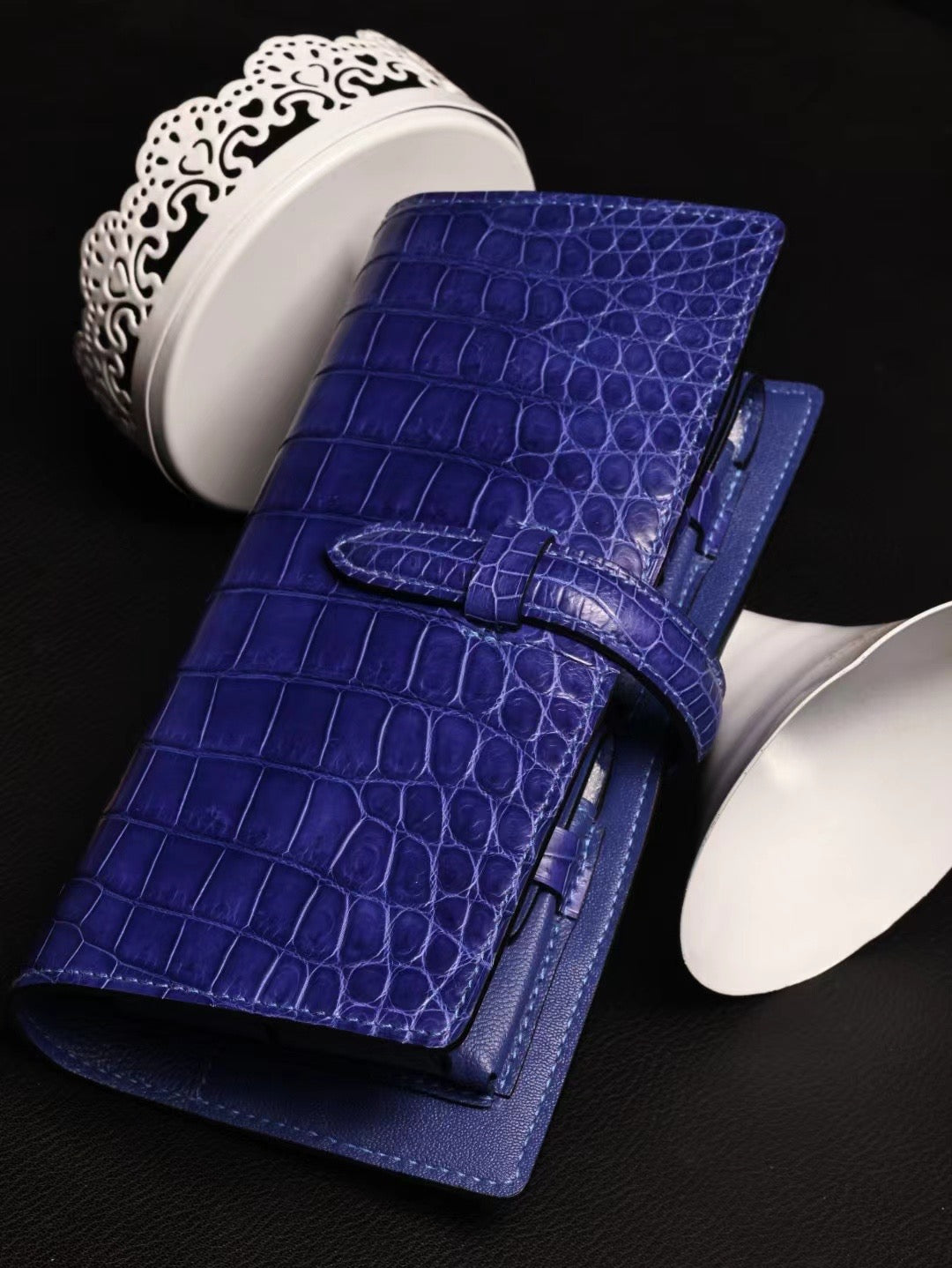 Genuine Crocodile Leather Cigar Bag