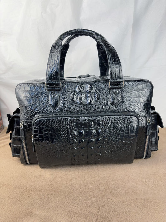 Crocodile Leather Shopper Business Handbag