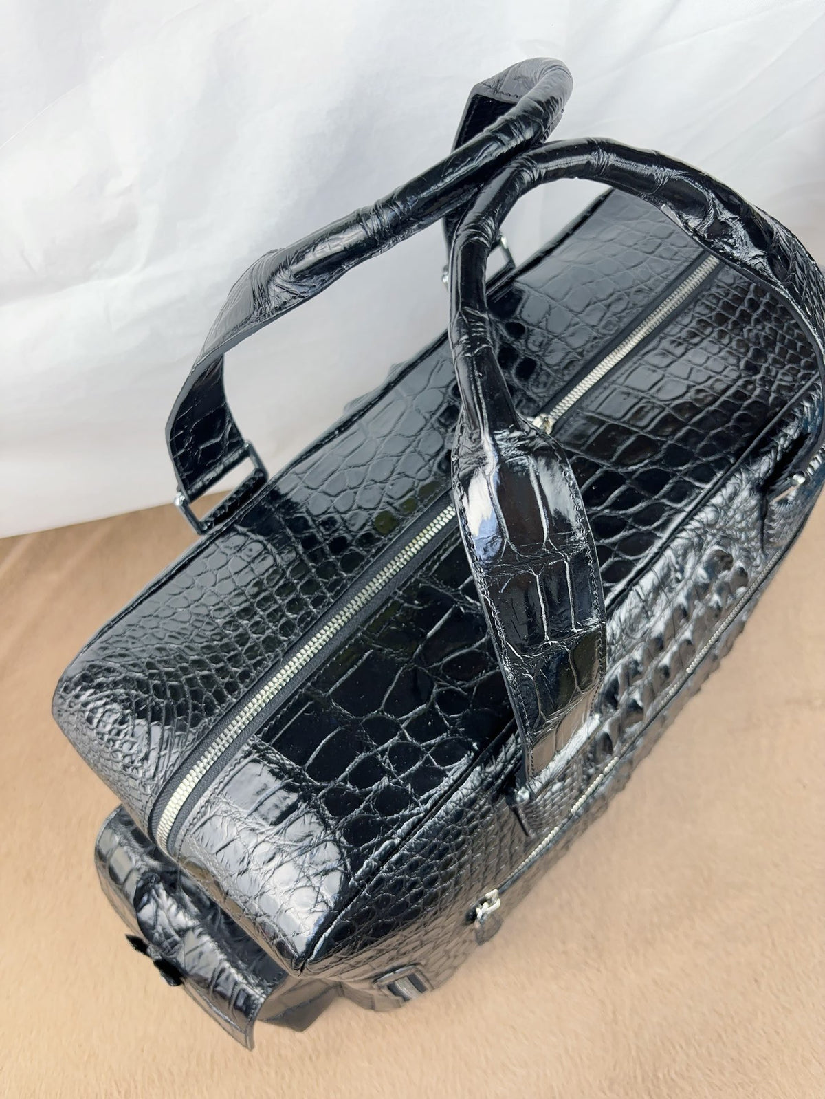 Crocodile Leather Shopper Business Handbag