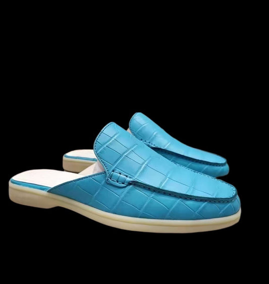 Sandalo in pelle di coccodrillo in preordine