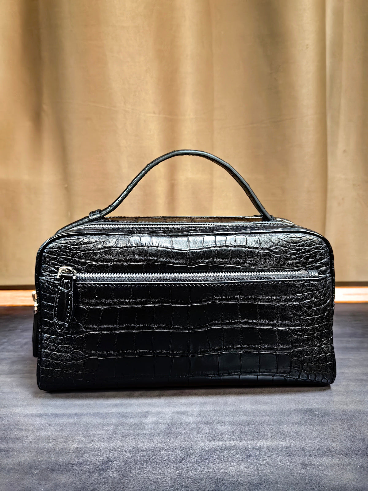 Pochette classica in vera pelle di coccodrillo