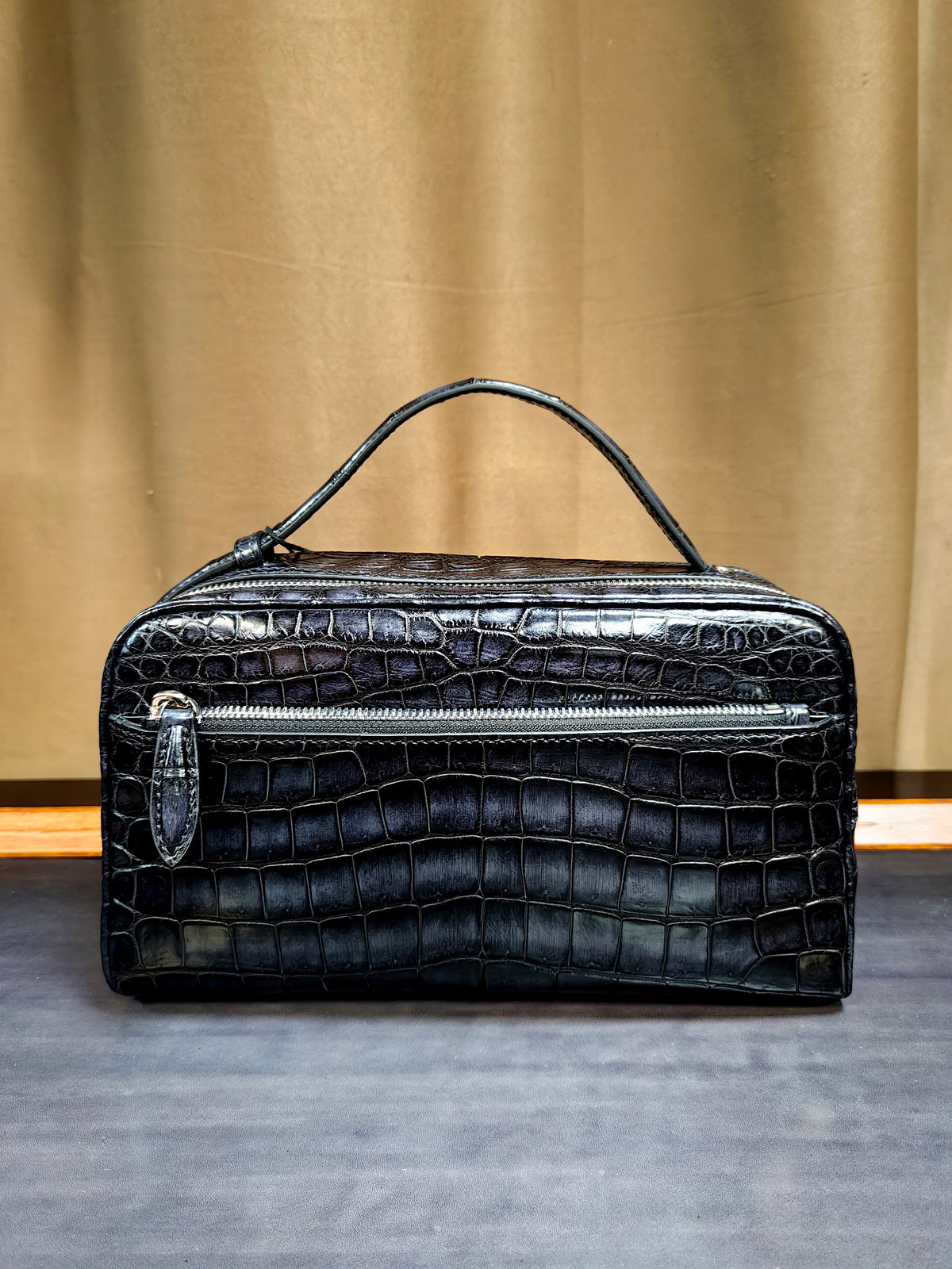 Pochette classica in vera pelle di coccodrillo