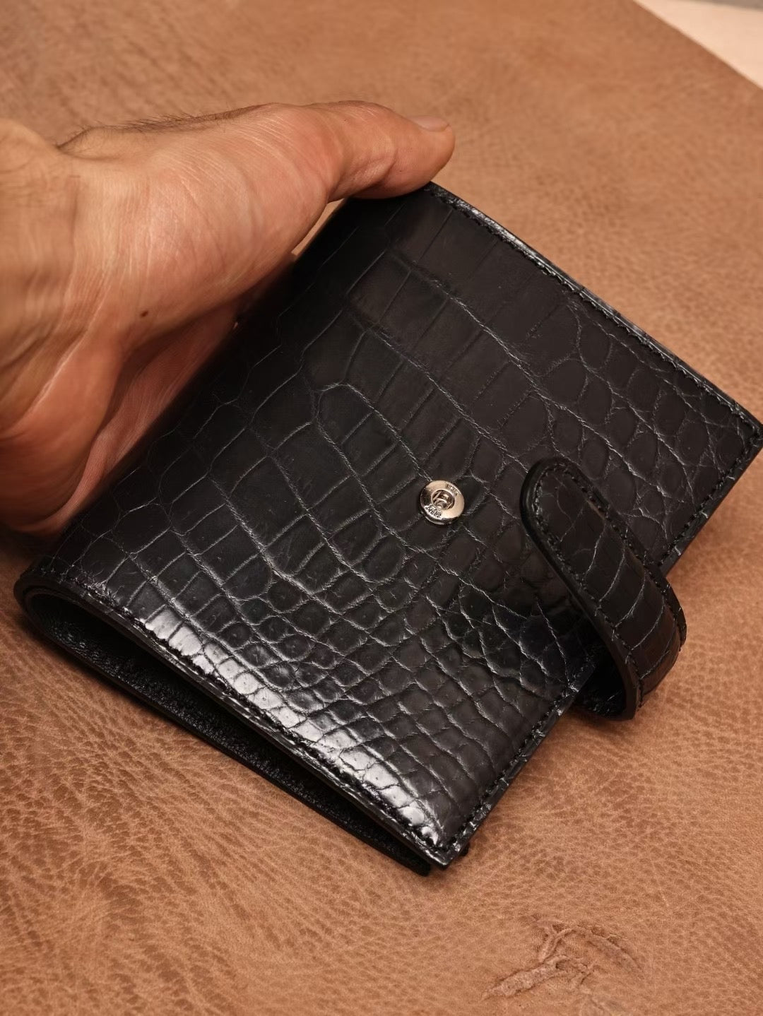 Quaderno rilegato in vera pelle di coccodrillo