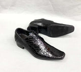 Mens Crocodile Leather Duckbill Toe Cap Lace Up Dress Shoes Rossie Viren