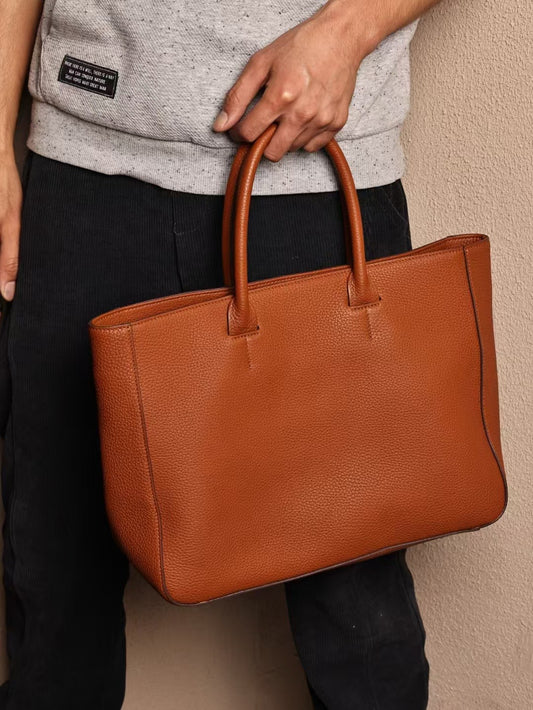 Grande borsa tote in pelle a tracolla