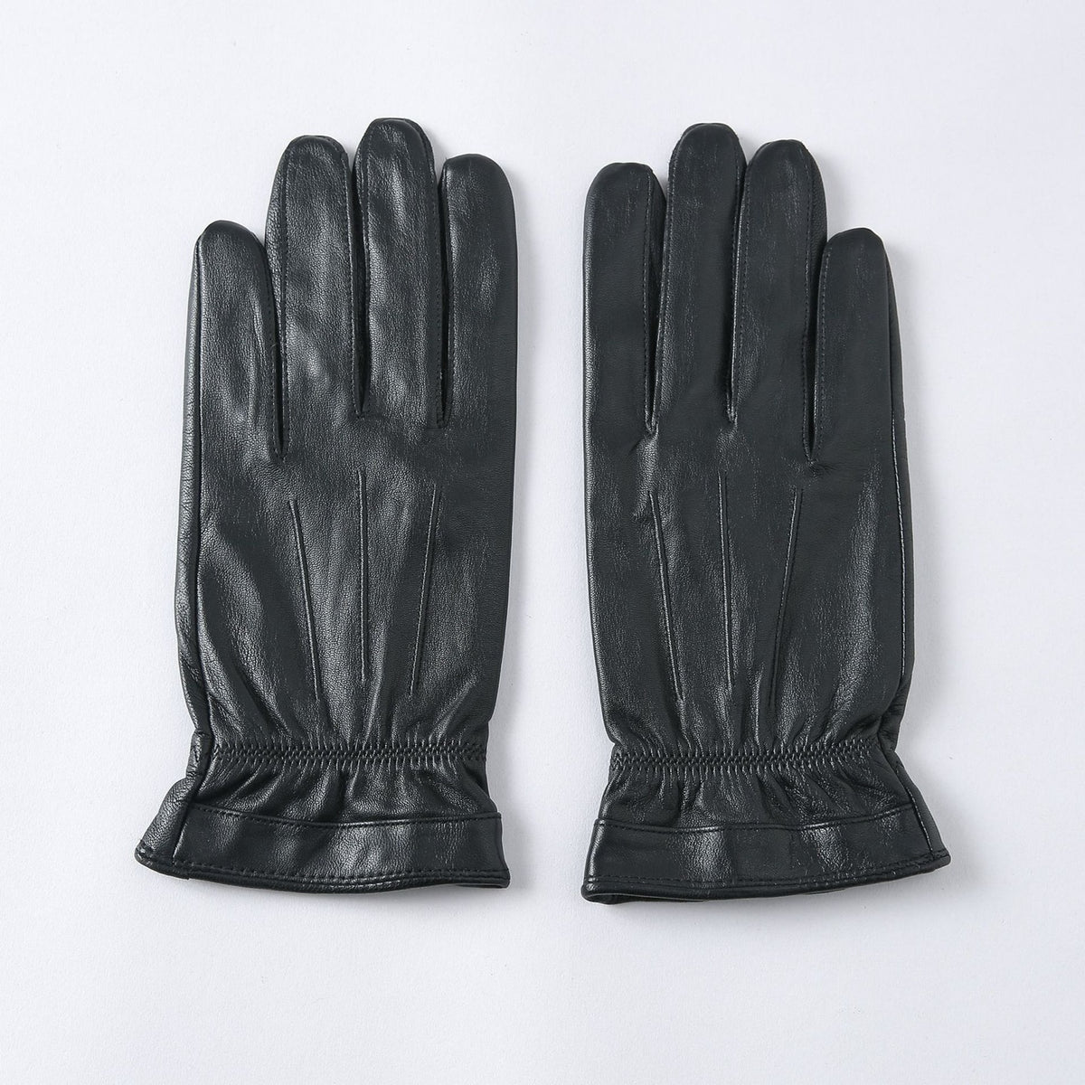Men's Basic Leather Gloves Black