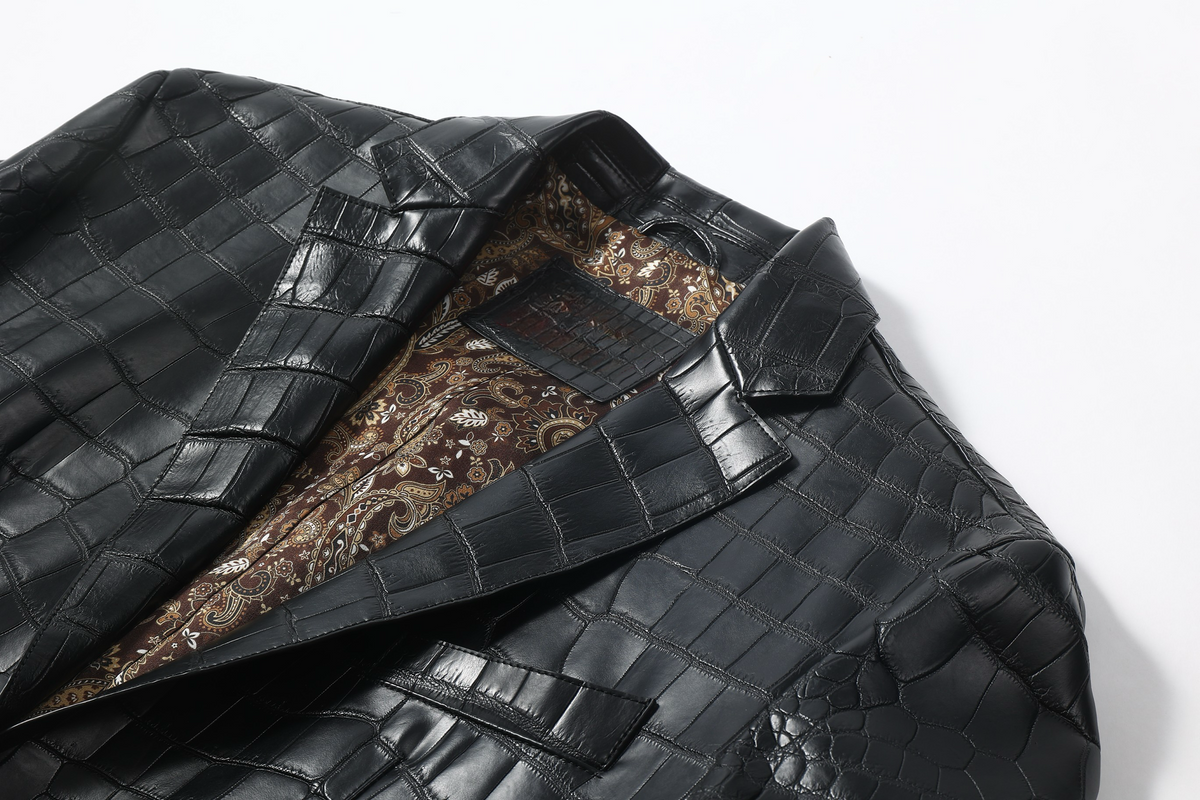 Men's Crocodile Leather Blazer