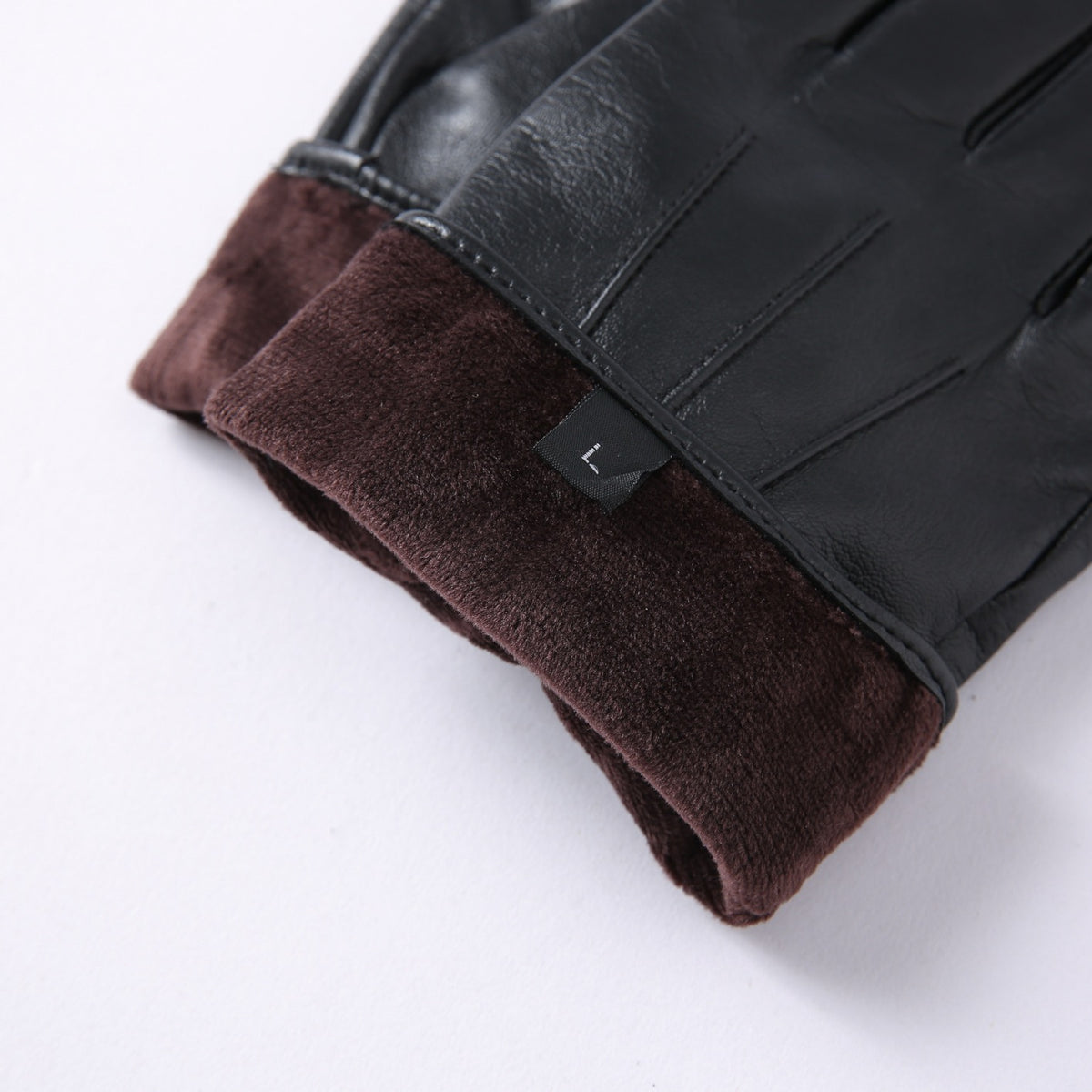 Women's Soft Goatskin Leather Fashion Snap Cuff Gloves