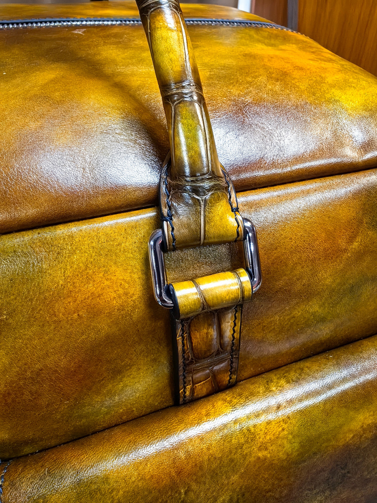 alt
Borsa da viaggio a borsone in pelle vintage extra large unisex marrone vintage