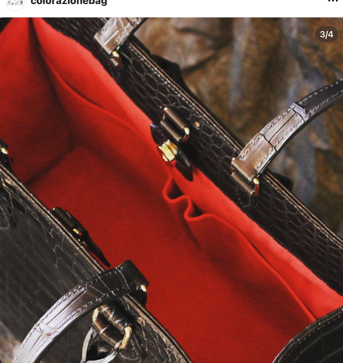 Preorder Crocodile Leather Large Tote Bag Dark Blue
