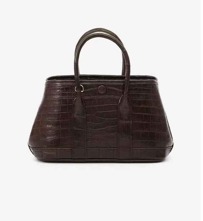 alt
Borsa mini da donna in vera pelle di coccodrillo, a tracolla con manico