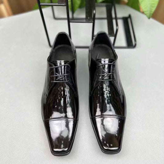 Camicie da coccodrillo, scarpe stringate in pelle di coccodrillo da uomo nere