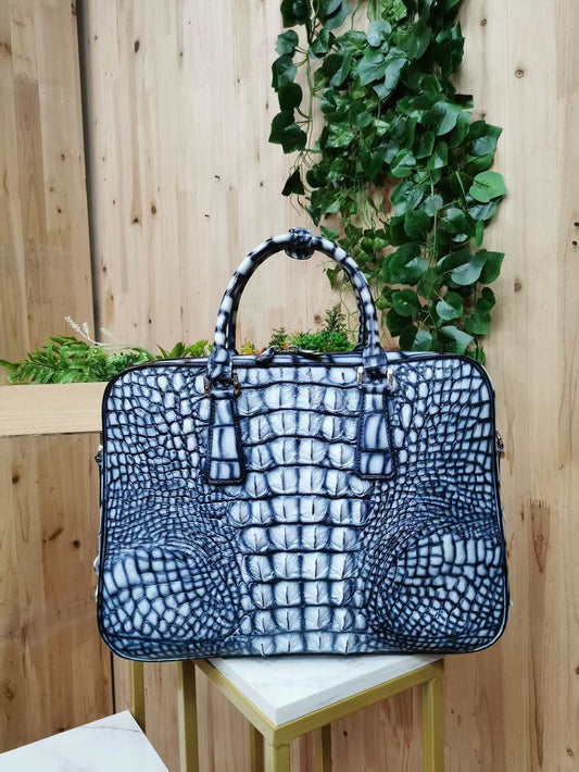 Vintage valigetta in vera pelle di coccodrillo