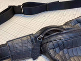 Unisex Crocodile Leather Waist Fanny Pack Hip Bum Bags