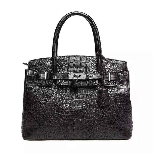 Borse tote da donna in vera pelle di coccodrillo con lucchetto