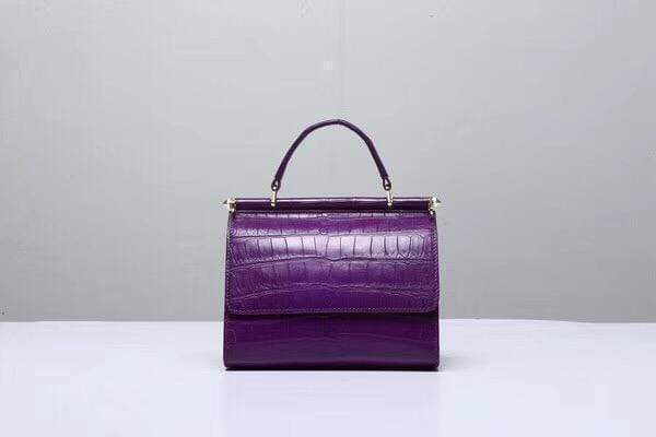 Borsa top handle Crocodile viola