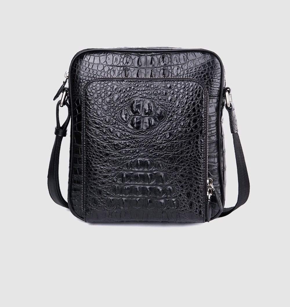 Genuine Crocodile Leather Messenger Bag